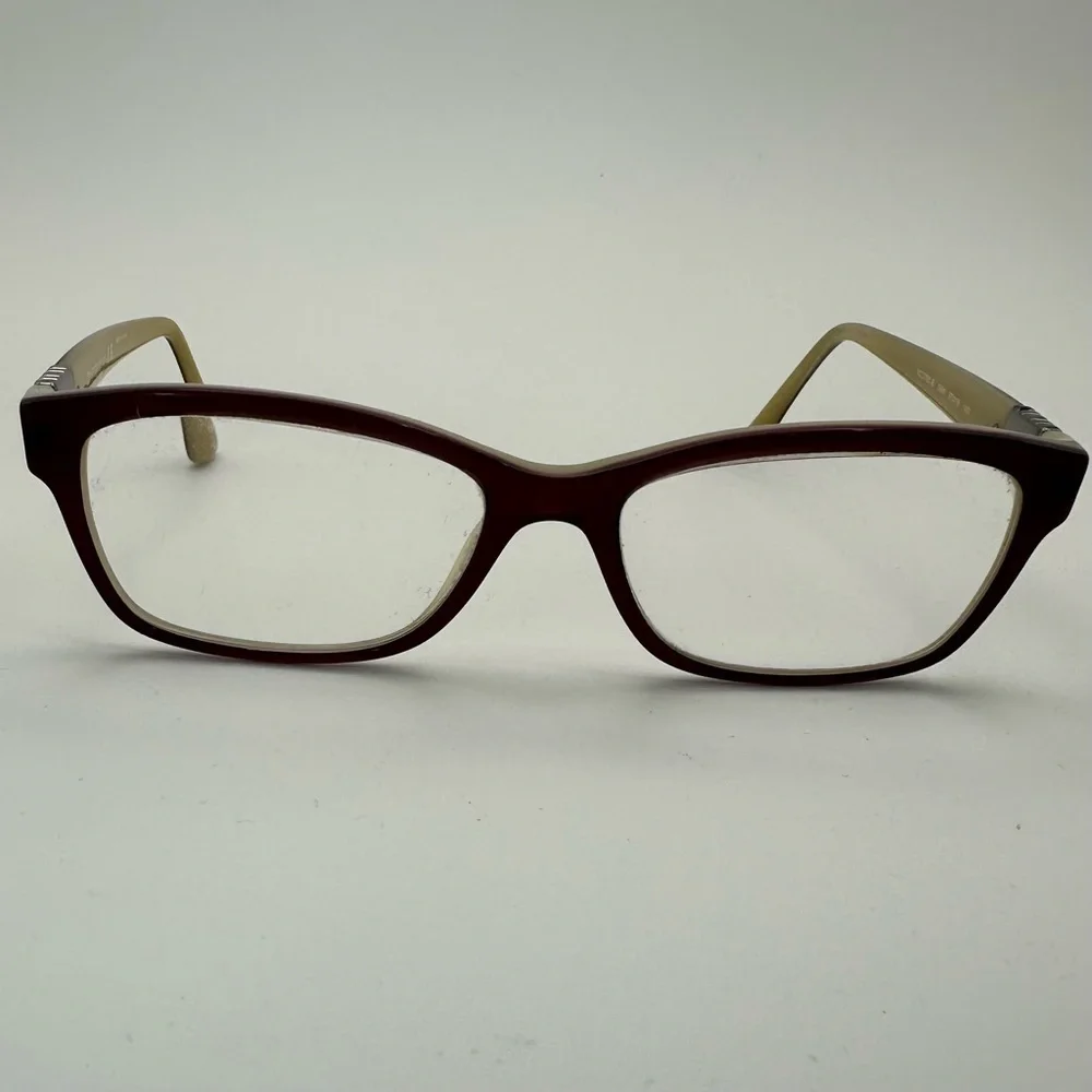Vogue VO 2765-B 1984 EYEGLASSES FRAMES 53-16-140 Brown Rectangle Burgundy Beige
